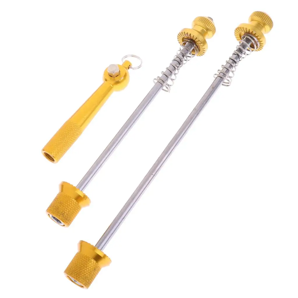 Anti Theft Skewers lock Set Front / Rear Skewer Road Bike Cycling MTB Bicycle Wheels Axle