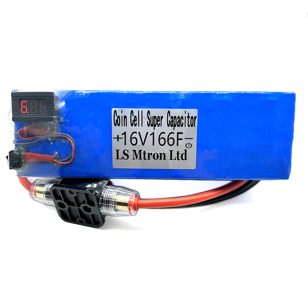 New LS Mtron Ltd 16V166F Supercapacitor Automobile Rectifier Module 2.7V500F Super Capacitor With Voltmeter Large Capacity