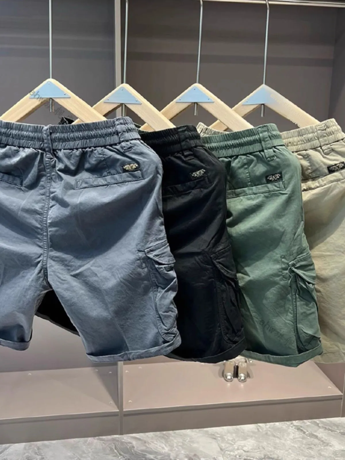 Plones Cortos de Trabajo Estilo Japonés Retro para Hombre, Verano 2024, Nuevos, de Aodón Puro, Elásticos, Hoados, Cas...