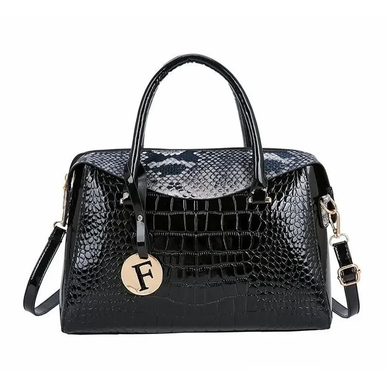 

New Fashion Alligator Women Handbags European Design Patent Leather Ladies Shoulder Bags Female Girl Brand Luxury Crossbody Bag