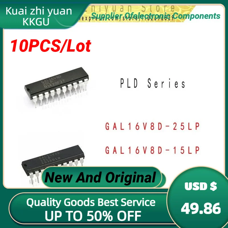 10PCS/Lot New And Original GAL16V8D-25LPN DIP20 GAL16V8D-25LP GAL16V8D-15LP DIP-20 GAL16V8D-15LPN Quality Goods In Stock