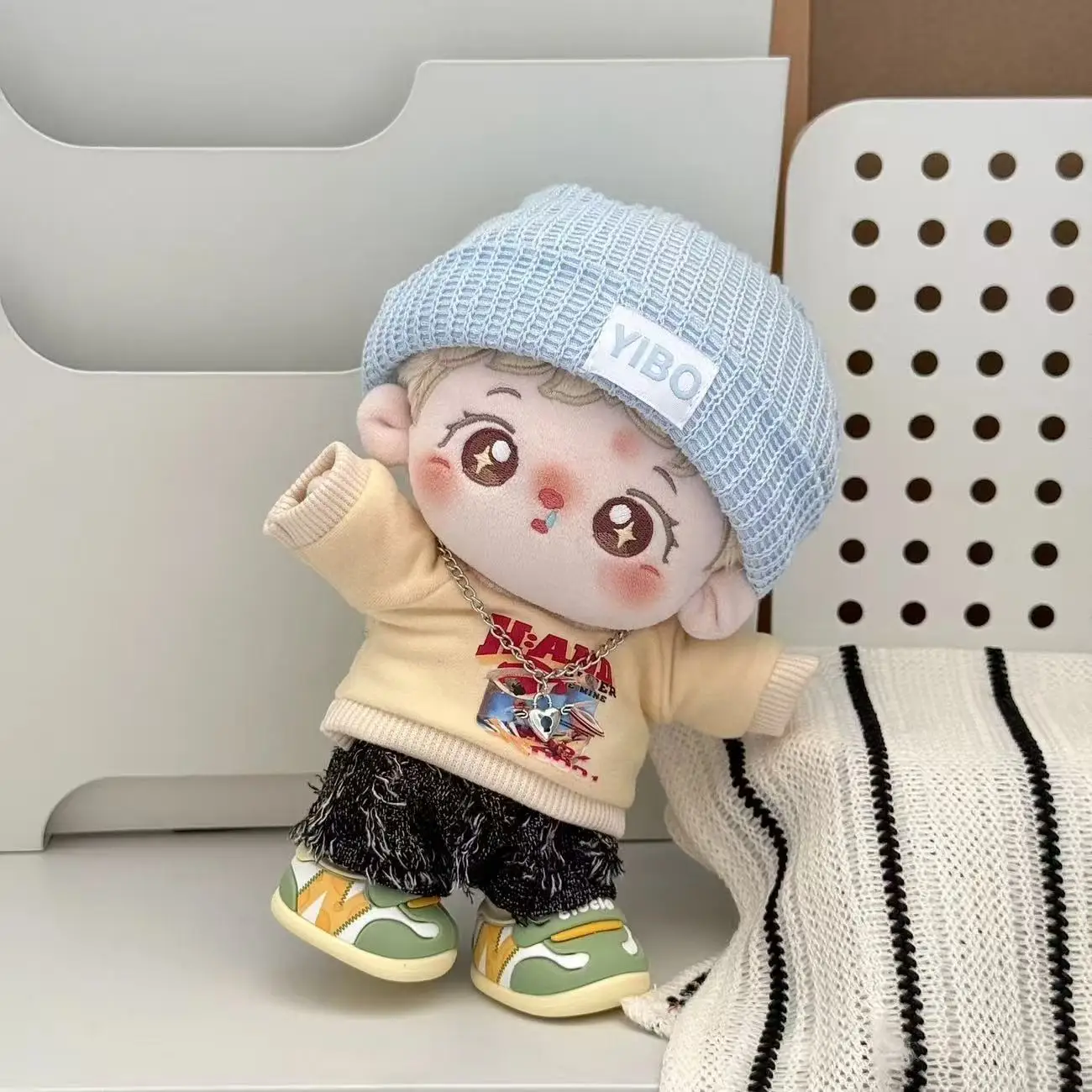 مجموعة ملابس دمى رائعة مقاس 20 سم للدمى القطنية القطيفة، ملابس لطيفة للجنسين، ملابس بديلة #3