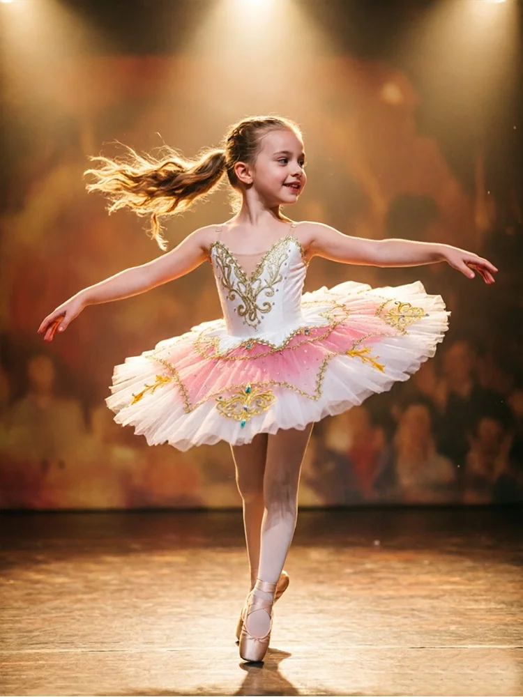 

Professional Pancake Ballet Tutu Dress for Women & Girls Performance Princess Costume for Kids & Adults Dance Wear