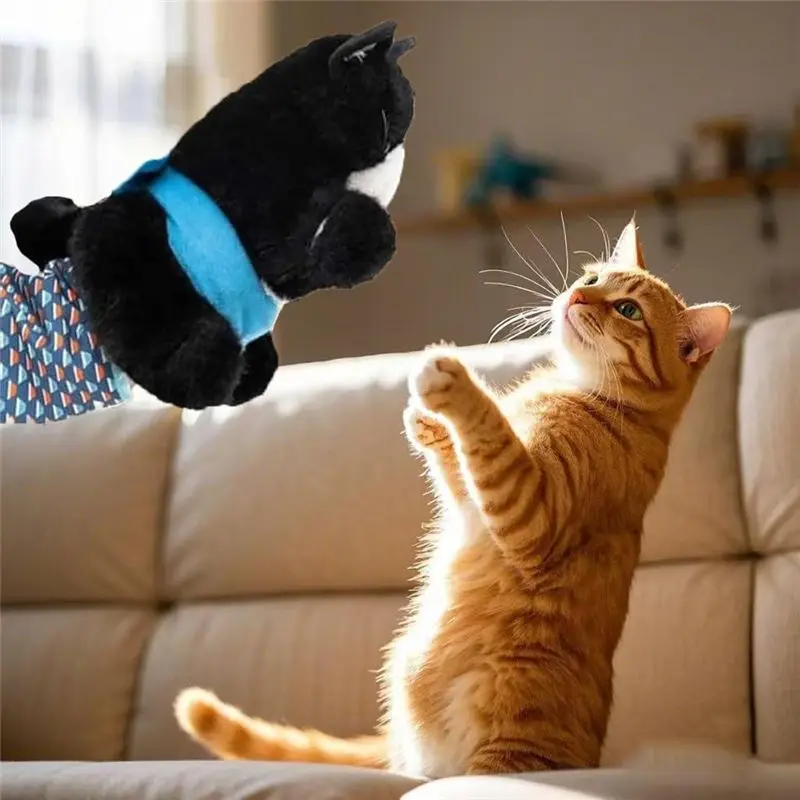 A60F-Cats Puppet Wrestler, Interactive Hand Puppet, Cat Wrestling Puppet Padding For Safe Play,Animal For Cats