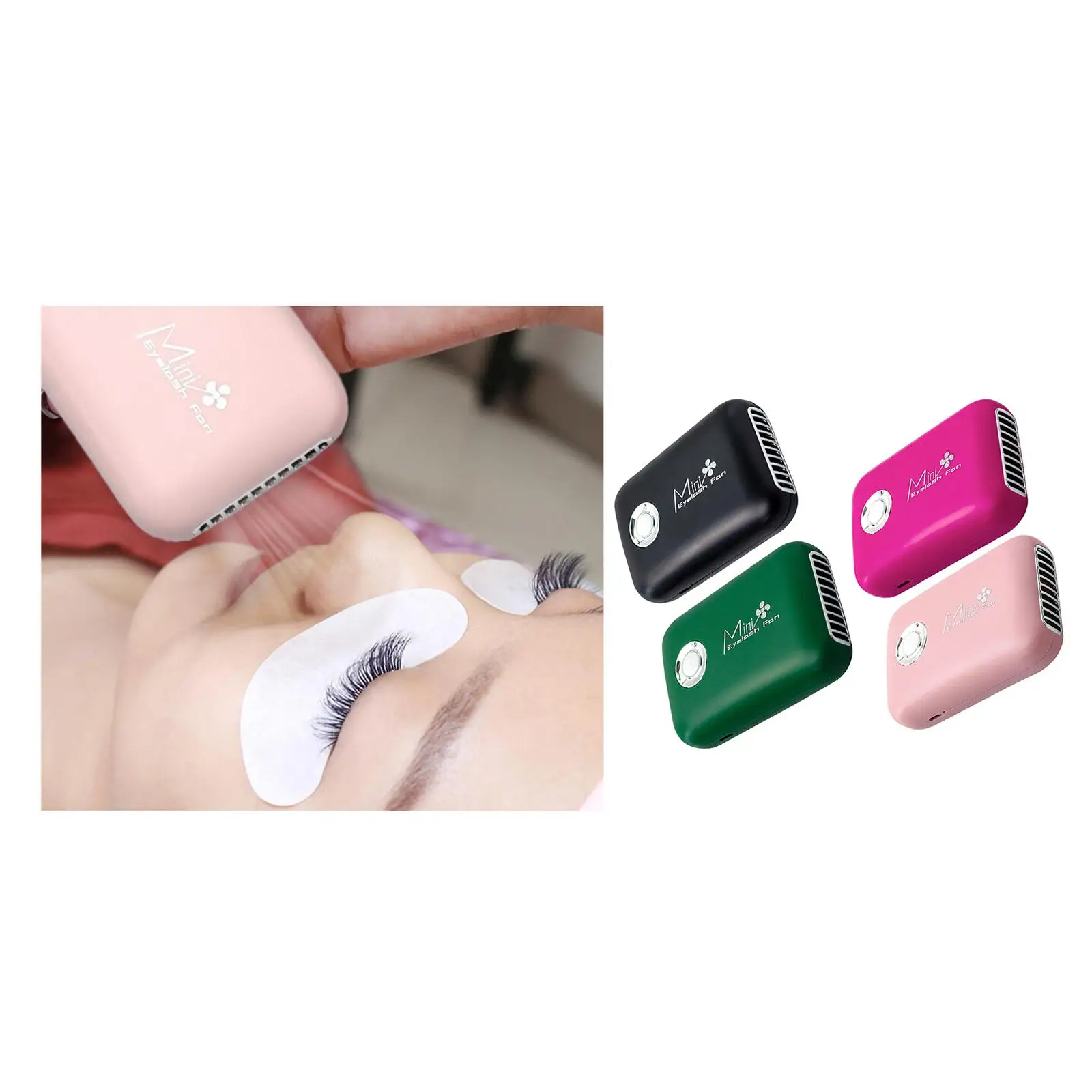 Bladeless Eyelash Fan Dryer Rechargeable Cooling Fan for Glue Quick Dry Tool