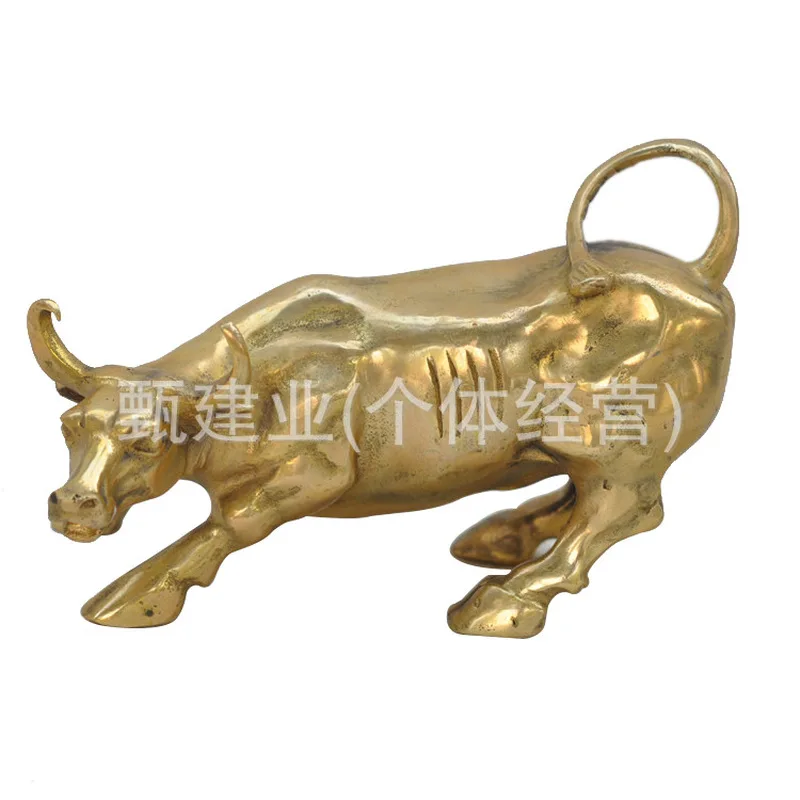 Pure copper , bull, Wall Street item, length 20cm, custom-made