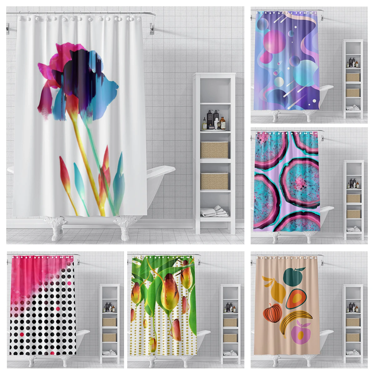 

Водонепроницаемая занавеска для душа, Штора для ванной комнаты в современном скандинавском стиле, занавеска для душа morandi andscape plant