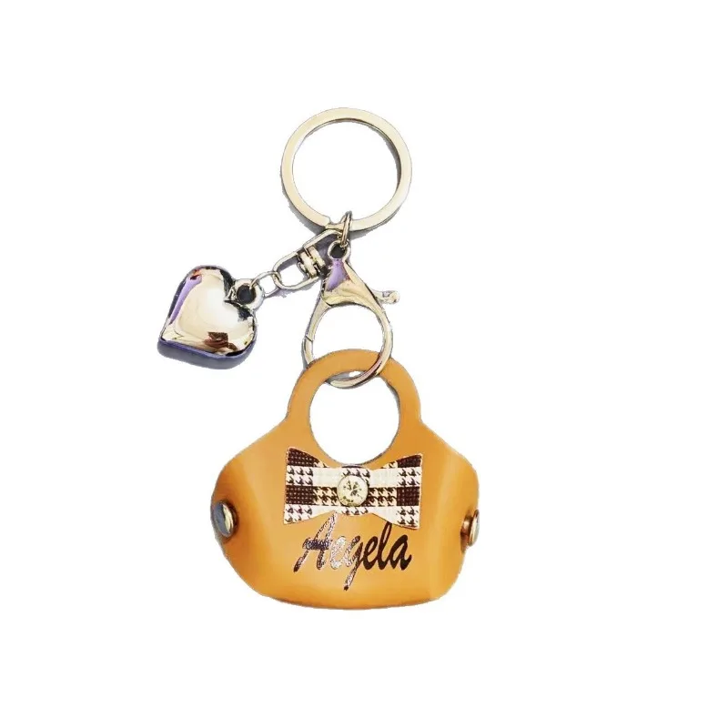 Monedero pequeño de poliuretano con forma de llavero, colgante para bolso, decoración de estilo Miu para bolsos pequeños, decoración creativa para llaveros, con un toque de elegancia.