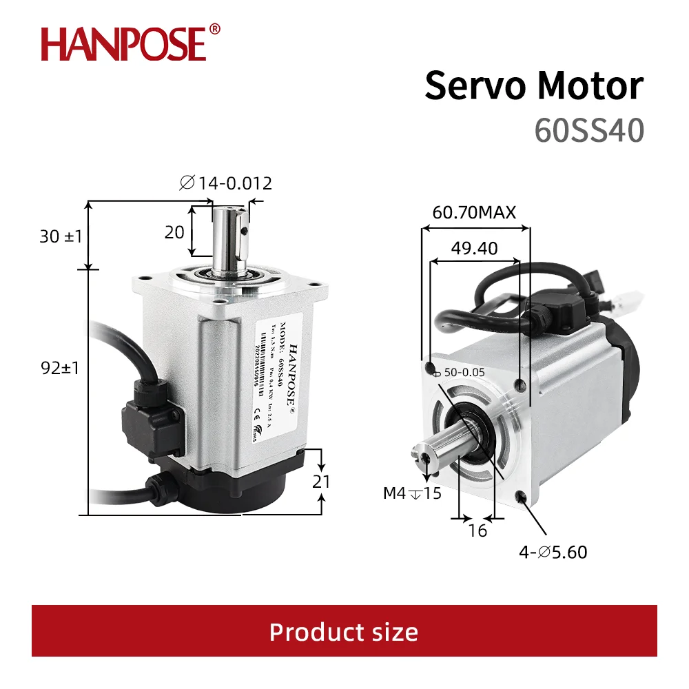 60SS40 2.5A 1.3N.m ASD240 Servo motor Drive kit AC200-240V+3M Encoder Cable For Servo Woodworking CNC Router AC Servo Motor 400W