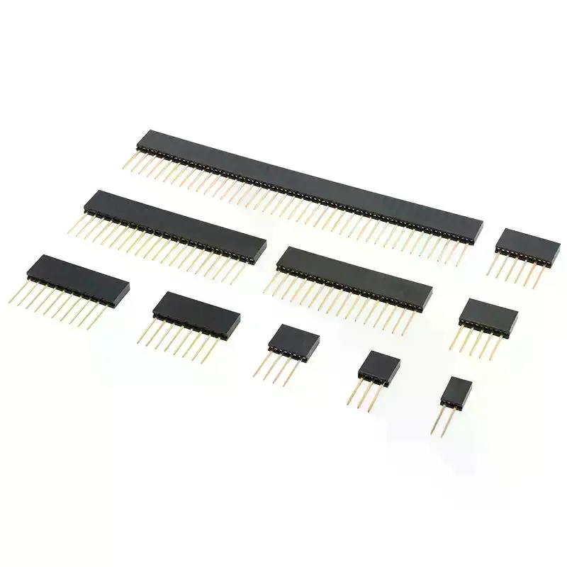 10PCS 2.54mm Single Row Female Long Pins 11mm Breakaway PCB Board Pin Header Socket Connector 2/3/4/5/6/8/10/15/20/40Pin