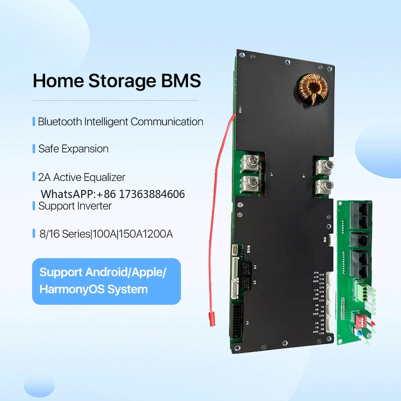 

JK BMS 100A/150A/200A 12V/24V/48V CAN RS485 Communication System for LFP LiFePO4 Active Balance 2A Battery Management Golf Carts