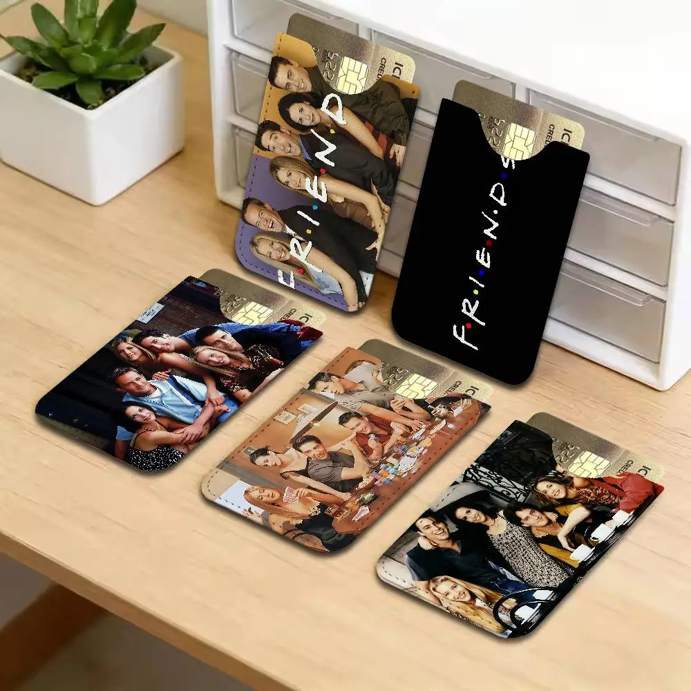 F-Friends Series TV PU Leather Slim Credit Card ID Card Organizer Portable Business Card Case for Daily Outdoor Carry