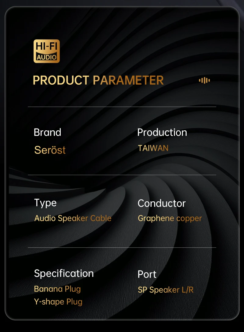 Serost Aurora Hi-END Lautsprecherkabel 6N OCC Graphene Kupfer MPS Arthur mit Bananen- oder Y-Stecker für HiFi-System-Verstärker – Detail 8