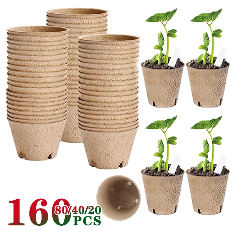 20-160PCS 20-160PCS ﻿ 3.15 Inch Biodegradable Paper Pulp Seedling Starter Trays for Garden Planting Nursery Seed Germination Transplanting - Aliexpress Deal