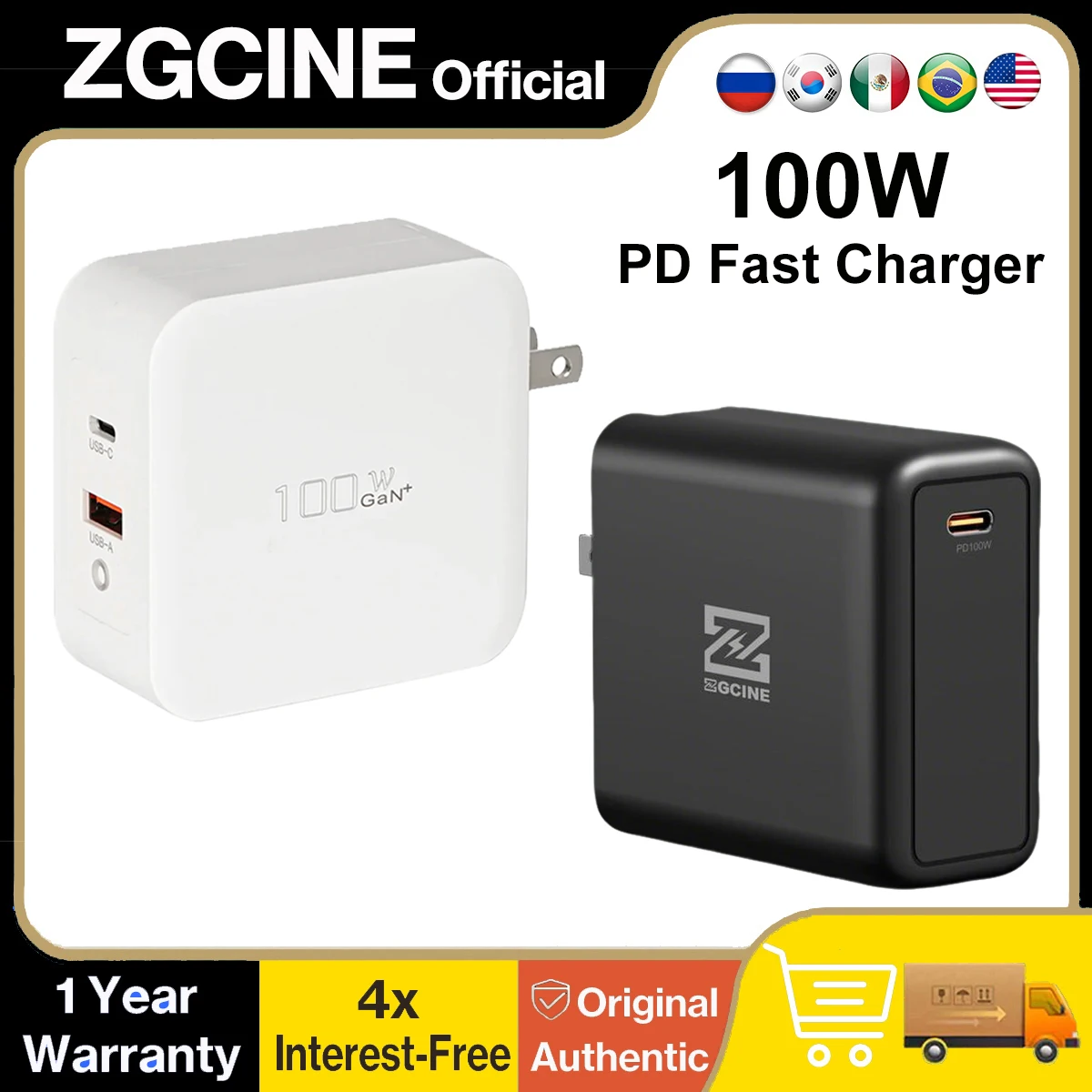 【KR&RU】 Cargador rápido ZGCINE USB-C PD de 100W para batería ZGCINE ZG-V99Pro V160 S200 X160 V-Mount y otras baterías V-Lock