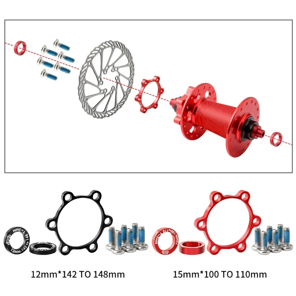 Bicycle Boost Hub Adapter Set 15x100mm To 110mm 12x142mm To 148mm Hub Conversion Kit Aluminum Alloy Spacer Washer Bike Parts