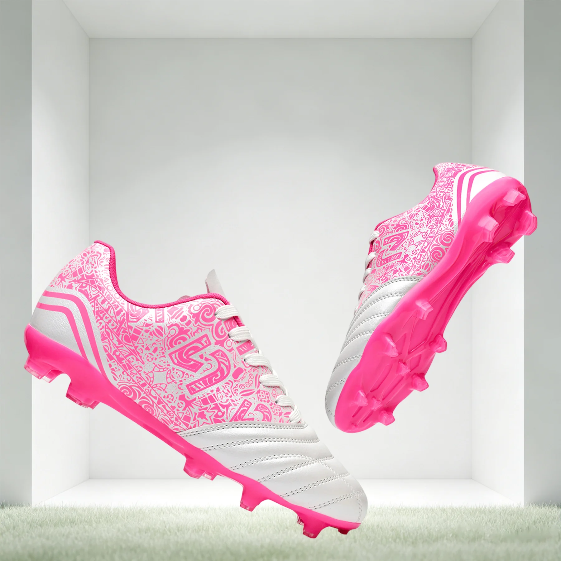 Men AG FG Firm Ground Football Cleats Shock Absorbing Comfort Soccer Boots Wear Resistant for Natural Grass Matches