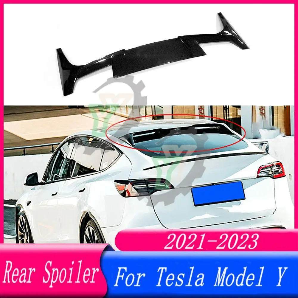 

High Quality Car Rear Window Roof Wing Spoiler Wing Refit Trim For Tesla Model Y 2021 2022 2023 Tuning Accessories