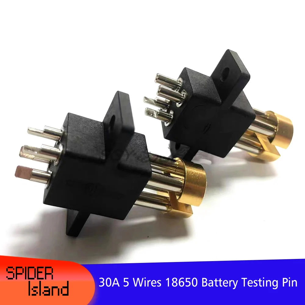 OCV 5 - wire 18650 Battery Test Stand Probe 30a Thimble Battery Pin Spring Pin Battery Testing Charging Pin Polymer Test 30A