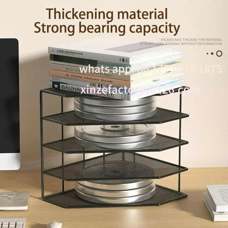 Customizable Metal File Rack Office Desk Shelf Standing Desktop File Storage Box Data Rack Stationery Organ
