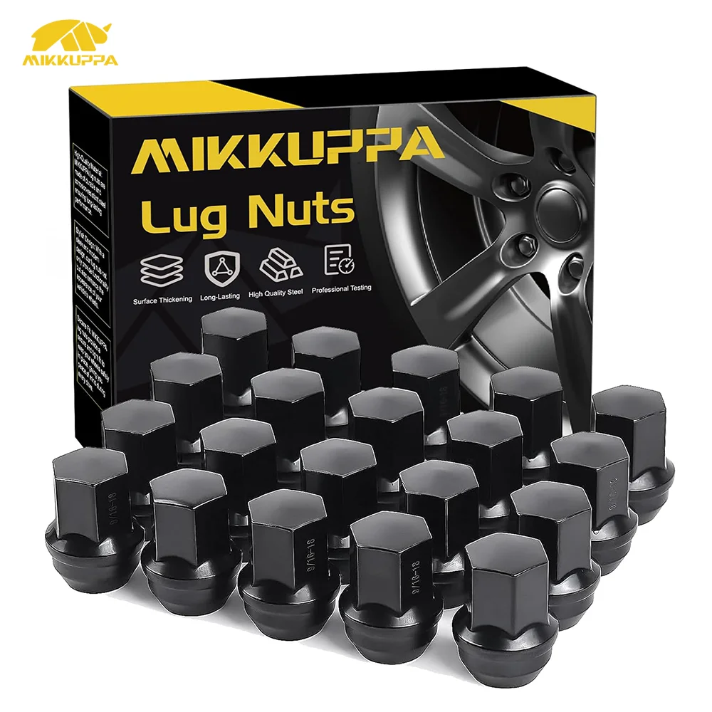 

MIKKUPPA 20Pcs Alloy Steel Lug Nuts 9/16-18 Heavy Duty One Piece Hex Tire Nuts Durable OEM Replacement for Dodge Ram Trucks Gife