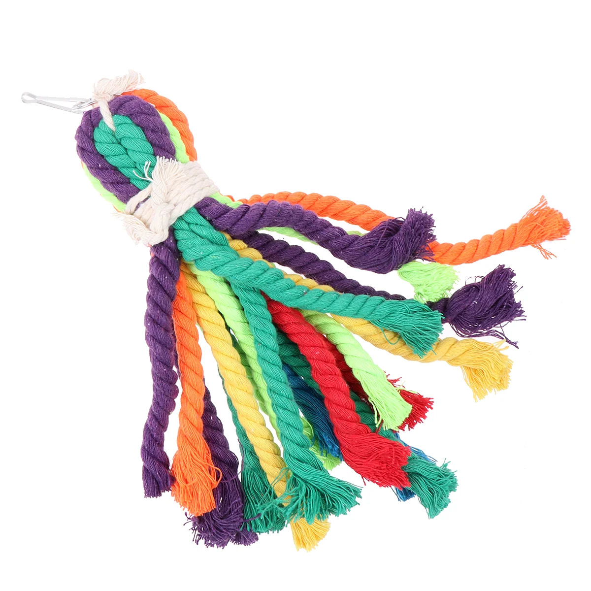 Bird Cotton Rope String Funny Hanging String Parrot Chewing Toy Bird Gnawing Toy for Parrot Bird Random Color
