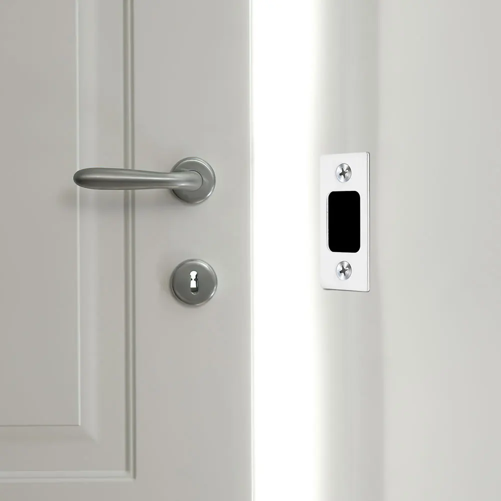 طقم تعزيز لوحة ديدبولت سترايك من الفولاذ المقاوم للصدأ للأبواب الخارجية الداخلية، غطاء لوحة حشو الثقب، الباب الأمامي