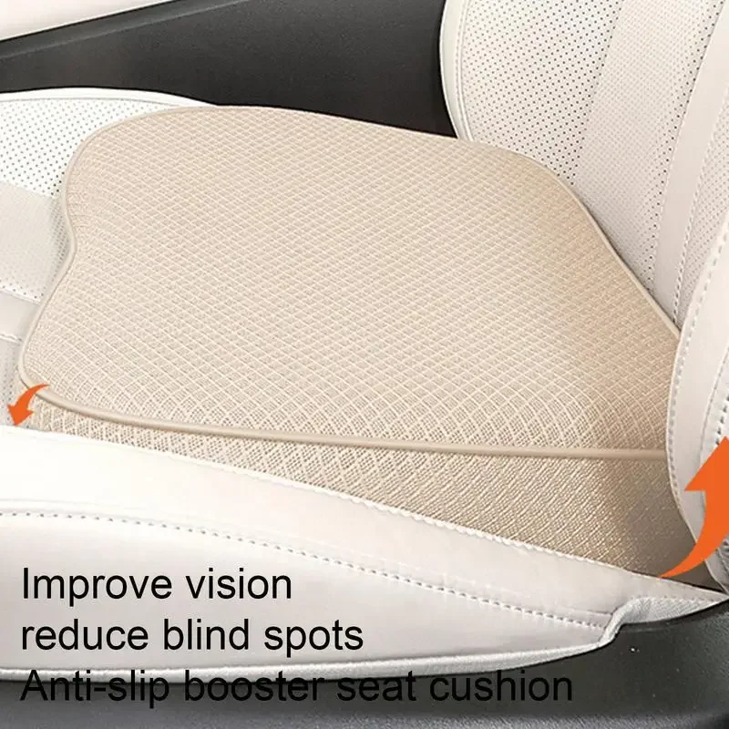 Car Booster Seat Cushion Heightening Height Boost Mat Breathable Portable Car Seat Pad Fatigue Relief Suitable  Auto Supplies