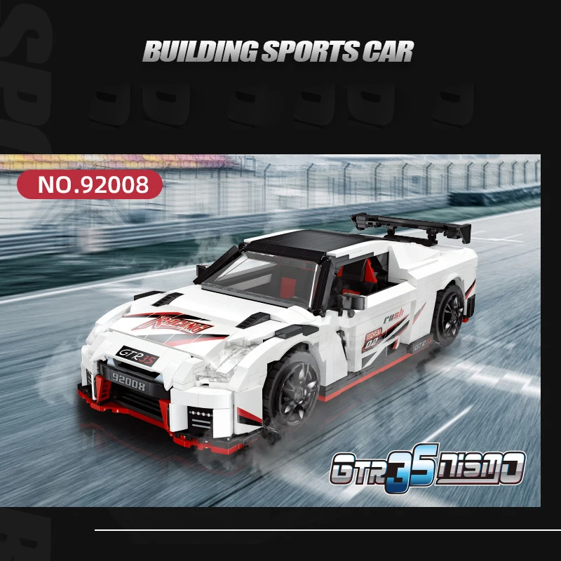 Technical Building Block 1:8 Scale NISMOES GTR R35 Japan Super Sport Car 2.4ghz Remote Control Vehicle Brick Rc Toy For Gifts
