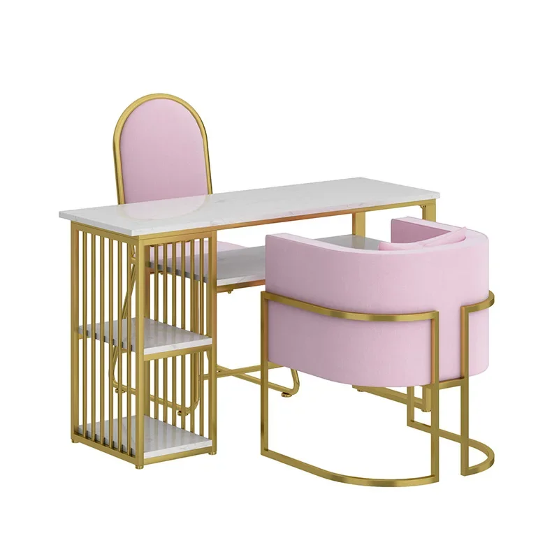 Simple Modern Wrought Iron Manicure Table And Chair Set Internet Celebrity Manicure
