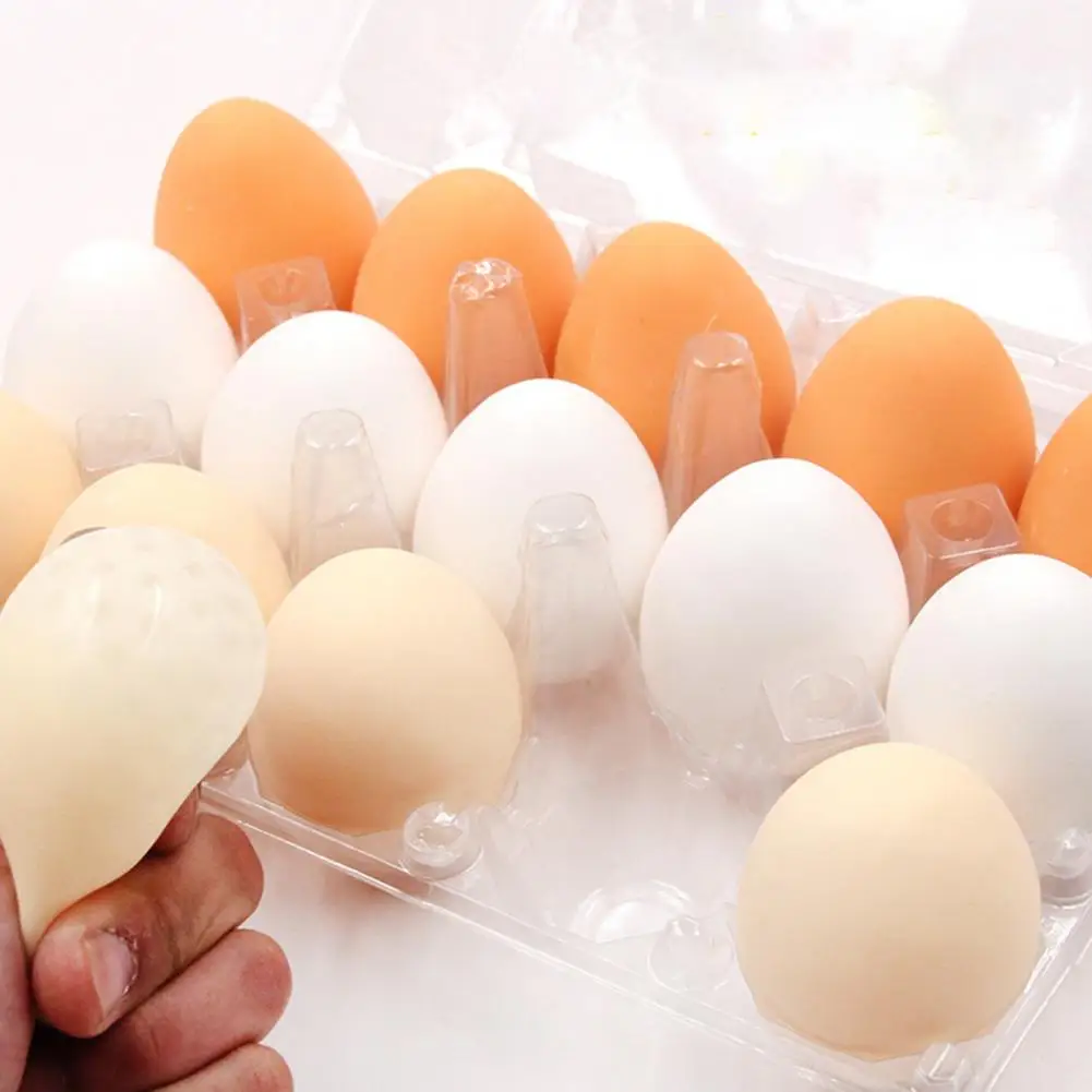 ของเล่นไข่บีบ TPR ของเล่นนุ่มนิ่มกู้คืนได้อย่างรวดเร็ว Relief บีบของเล่นคลายเครียด