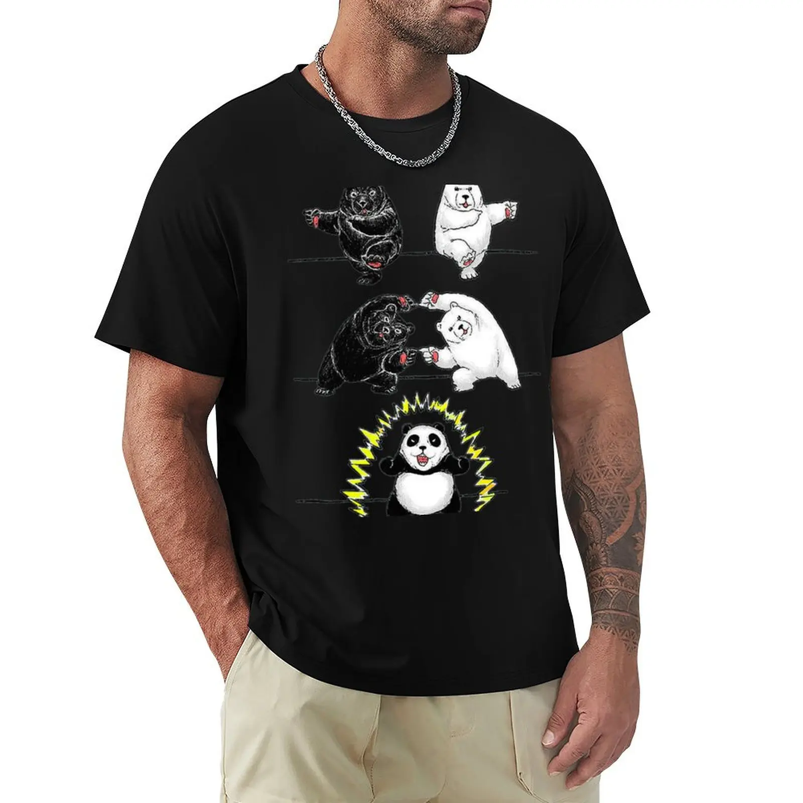 

Panda Fusion T-Shirt customizeds summer tops baggy shirts mens fashion