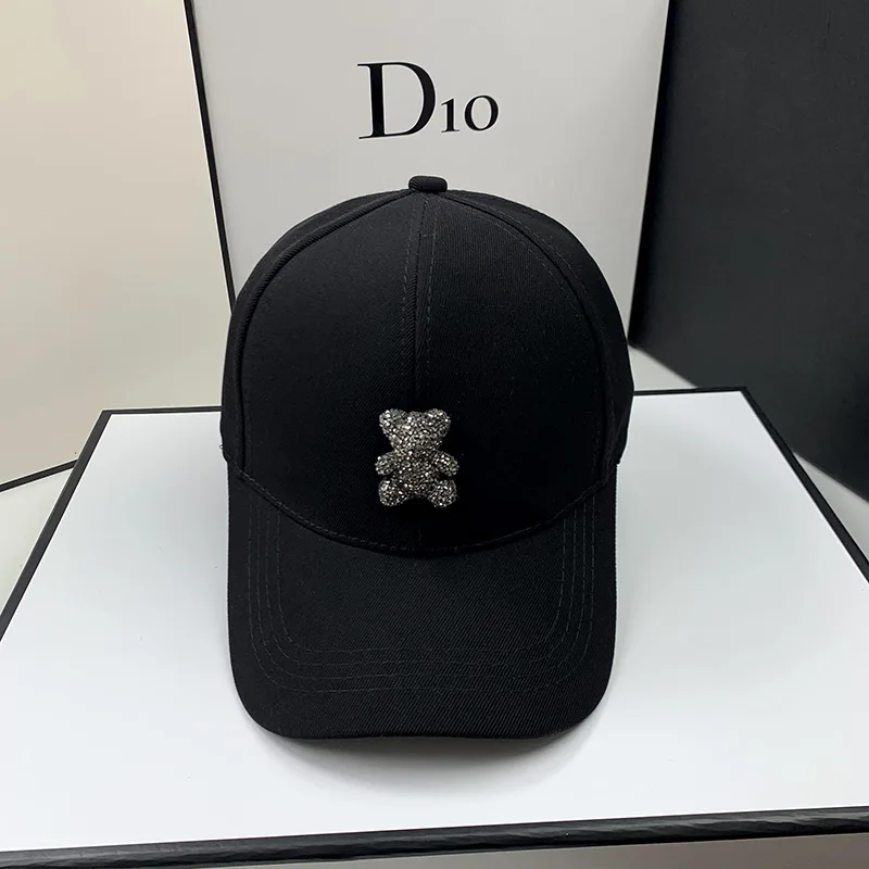 Gorra de béisbol con diamantes de imitación para mujer, sombrero de diseñador de moda, estilo coreano, salvaje, Kpop callejero, Hip hop, Verano