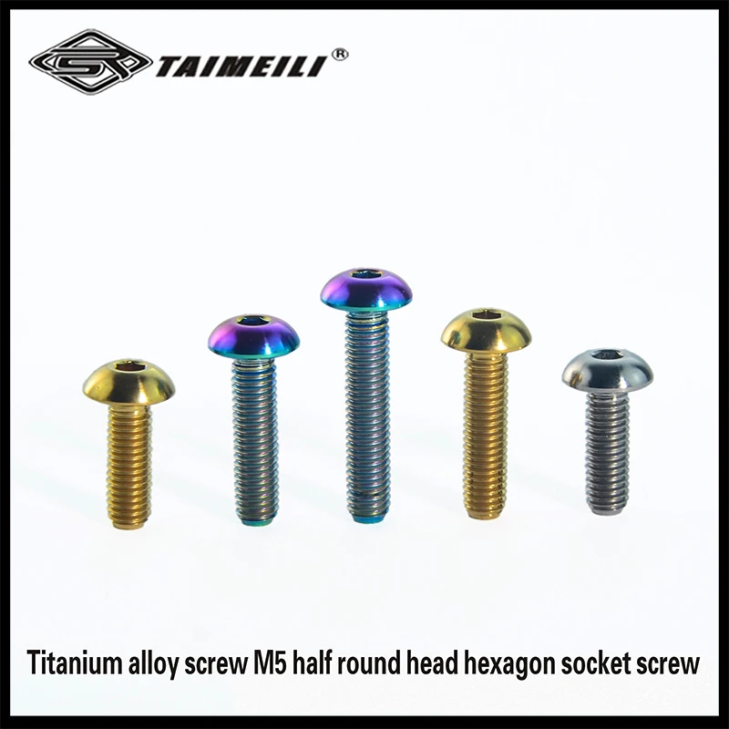 Titanium alloy half round head screw M5* 15/20/25/30mm refit repair screw 1PCS