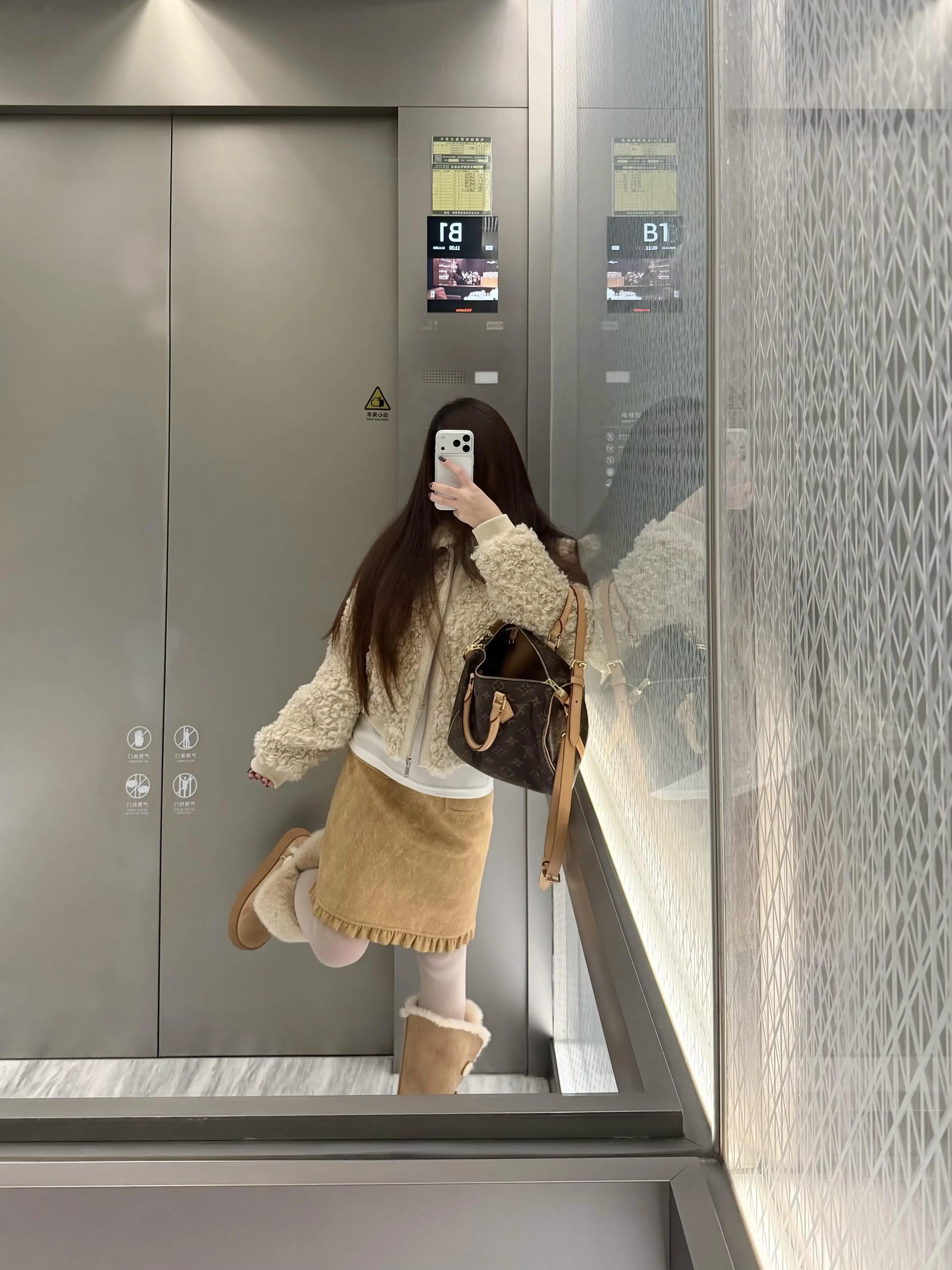 Retro Yellow Faded A-Line Midi Skirt Women's Straight Korean Style Half-length Autumn Winter New Fashion Versatile Midi Skirt