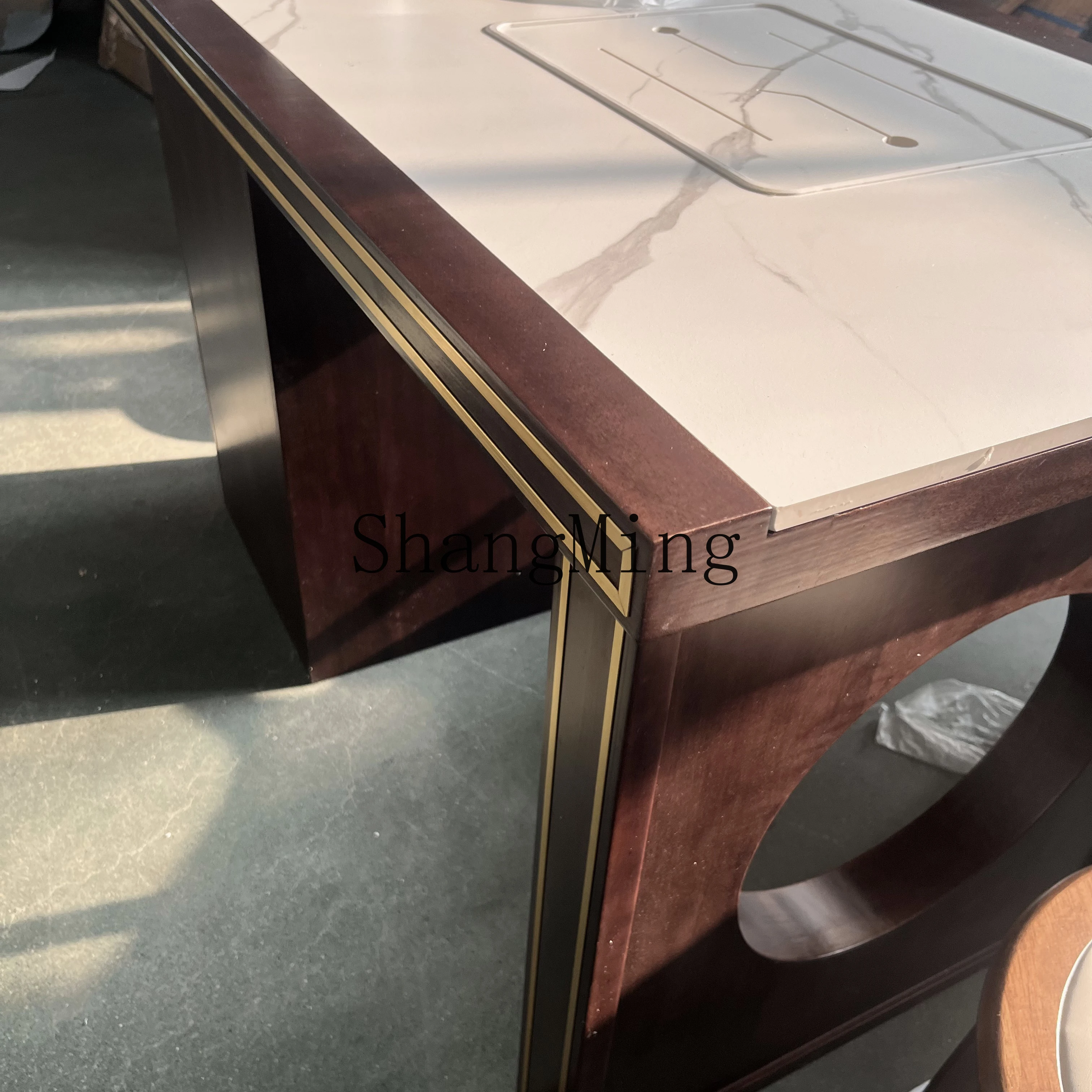 CL Chinese tea table tea set integrated Zen solid wood rock slab modern kung funew Chinese tea table and chair combination
