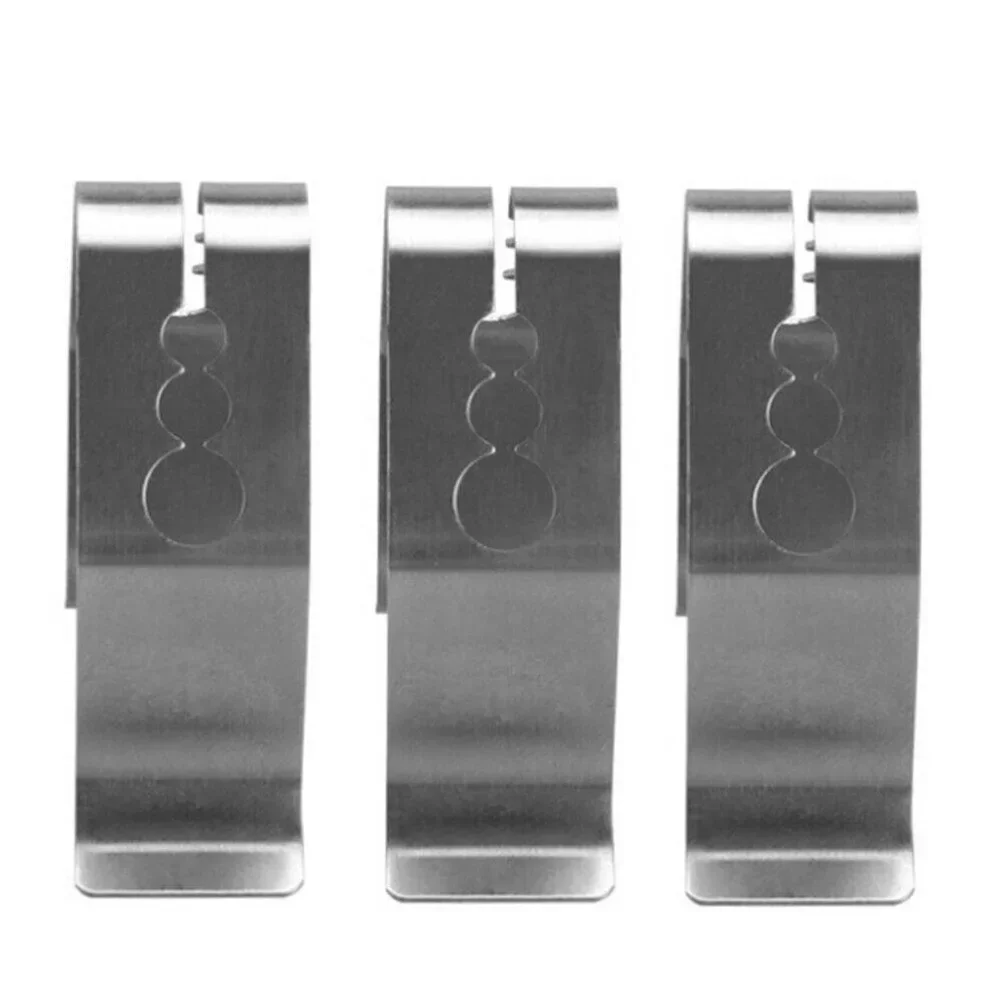 3pcs Stainless Steel Grill Clip Meat Thermometer Probe Clip Holder Ambient Temperature Readings BBQ Oven Grill Clip