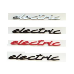 Danemark ges d'emblèmes de garde-boue de coffre de voiture électrique, chrome, argent, noir, rouge, nouvelle énergie, lettres, attention ols