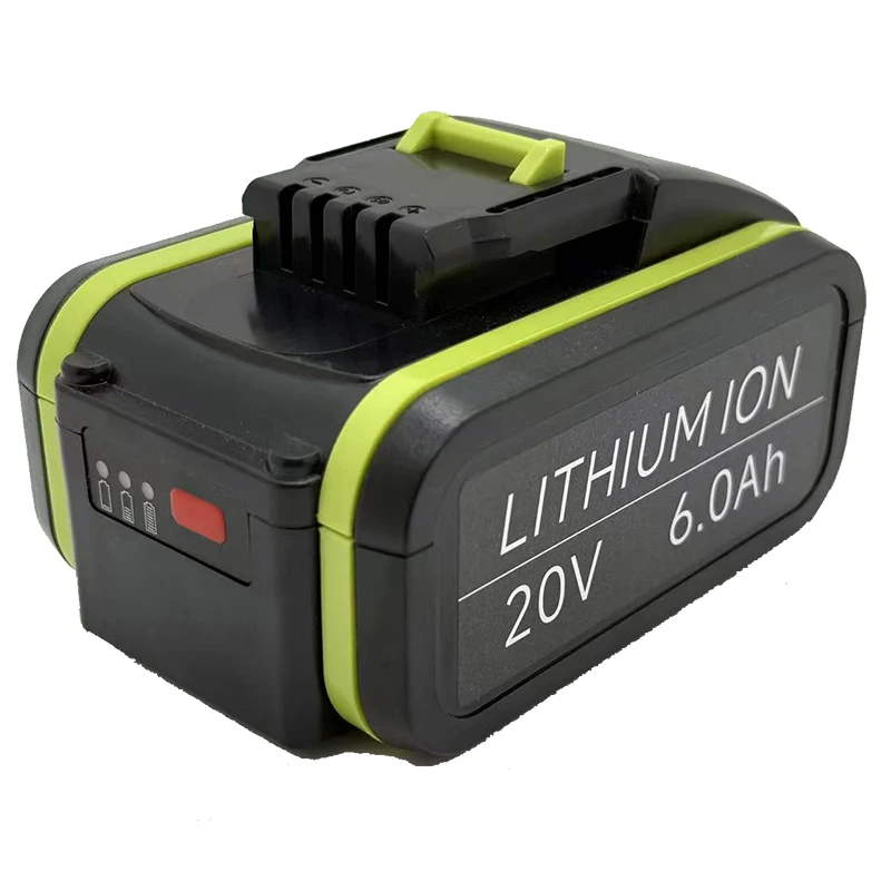 

WORX 20 В 5,0-12,0 Ач литий-ионная аккумуляторная батарея высокой емкости, быстрая зарядка, длительный срок службы, совместимая с электроинструментами WA3553 WA3570