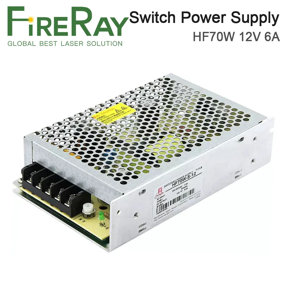 FireRay HF70W-S-12 Switch Power Supply DC12V 6A 70W Single Output for Industrial Control Communication and Display Screen