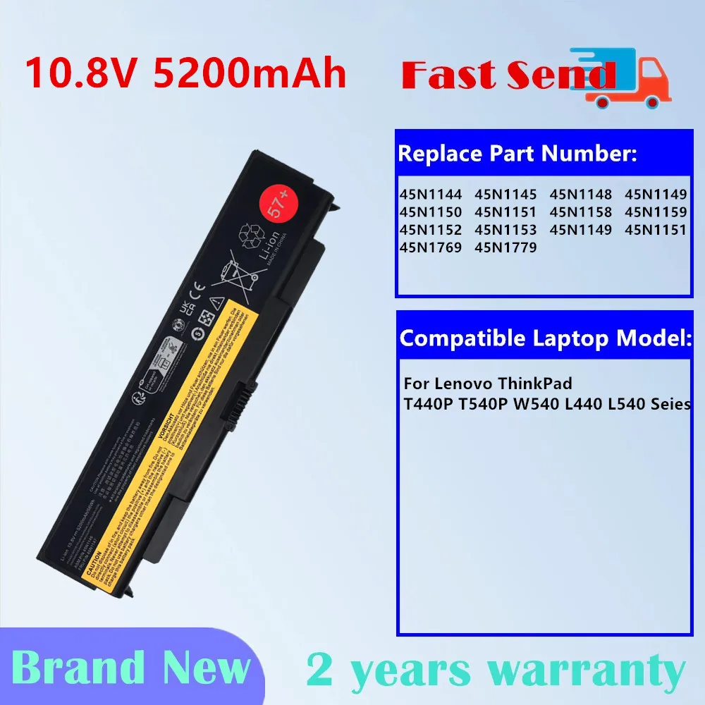 

45N1151 45N1158 Laptop Battery for Lenovo ThinkPad L540 T440P L440 T540P W540 Seies 45N1144 45N1148 45N1159 45N1149 45N1150