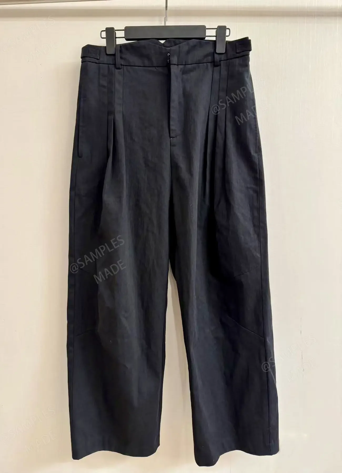 No faith three-dimensional pleated slub texture loose baggy texture three-dimensional casual pants