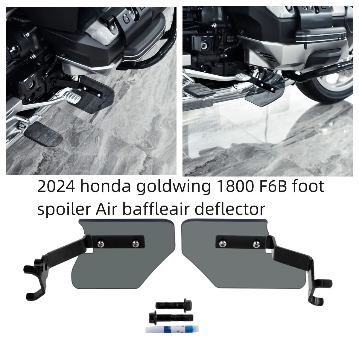 

Panical Motorcycle Foot Spoilers Wing Vented Wind Deflector For Honda Goldwing Air Deflector Gold Wing GL 1800 F6B 2018-2024