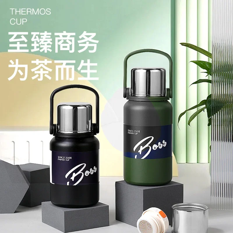 316 Stainless Steel Thermos Mug  Super-large Capacity Thermos Kettle Portable Outdoor Water Cup Vacuum Insulated Bottle