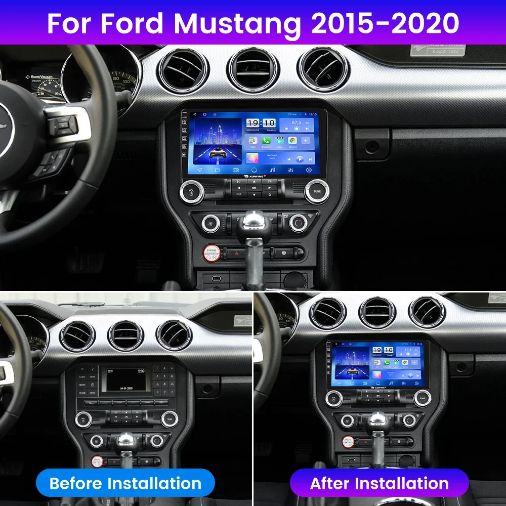Android Car Radio For Ford Mustang 2015-2020 Car Stereo 2Din Octa Core GPS Navigation Player IPS Screen Carplay Android Auto