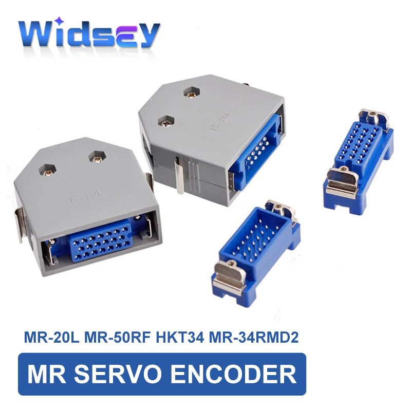 

MR-20L MR-50RF Servo System Motor Plug HKT34 50 20Pin Connector Welding Plate MR-34RMD2 Male Female 3A 300V Wire Welding Encoder