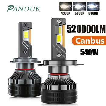 Panduk H7 Led Headlight Bulb 520000LM 4300K ​​6000K H4 LED H11 HB3 9005 HB4 9006 540W 3 Copper Tube K5C Led Light Kit for Car 12V