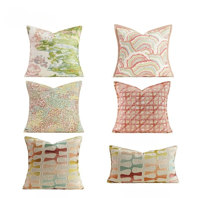 30X50/45X45CM Color Gradient Throw Pillow Cover Geometric Luxury Stamping Waist Cushion Cover Decor Home Decorative Pillowcase