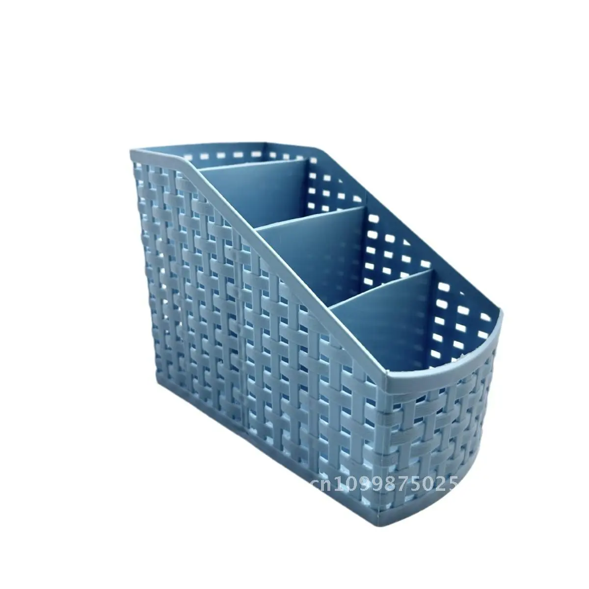 

Desktop office plastic stationery sundries storage box multi-functional pen holder high color value oblique compartment storage