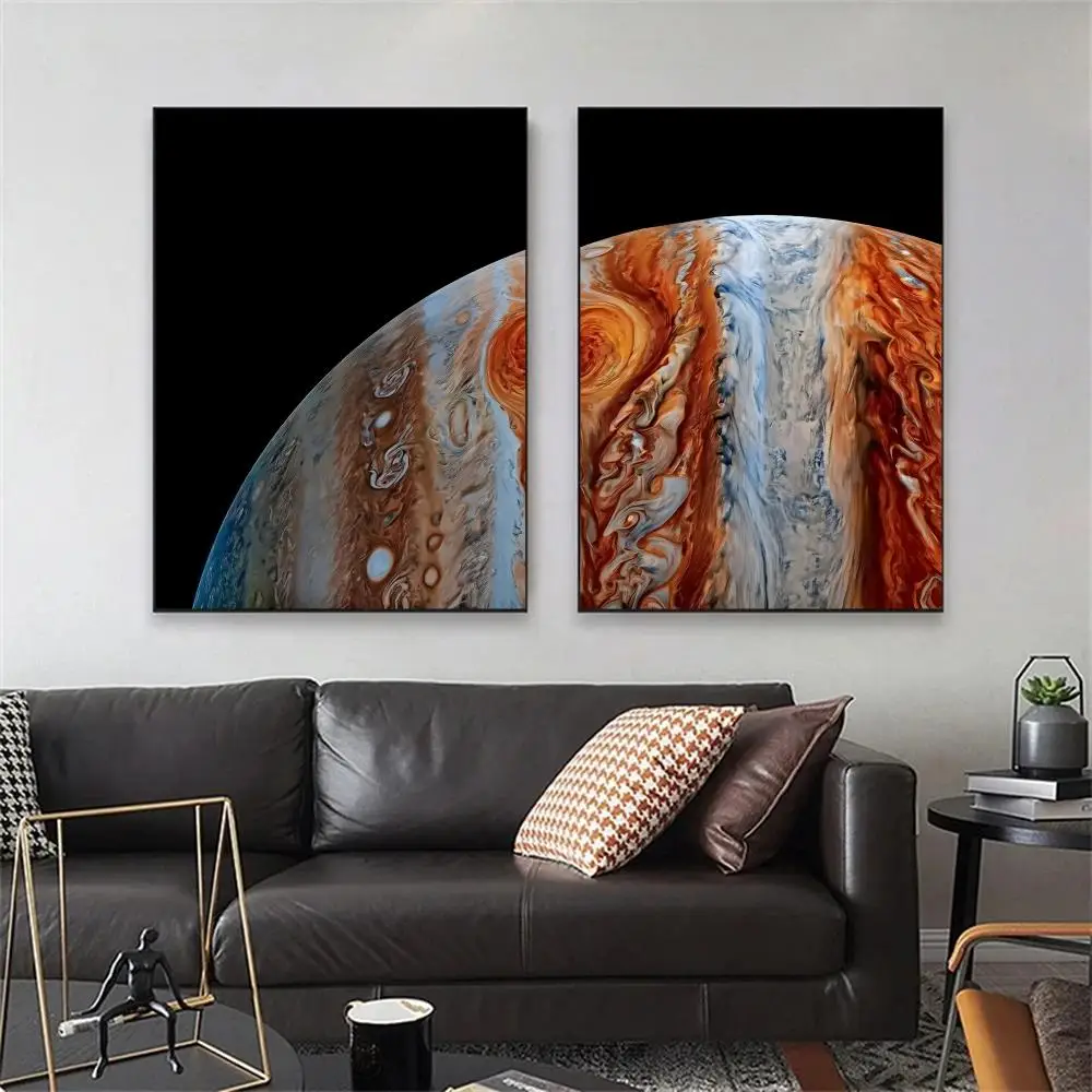 Jupiter Great Red Spot Painting Calligraphy Canvas Poster Wall Art Interior Hallway Home Decoration Holiday Gifts